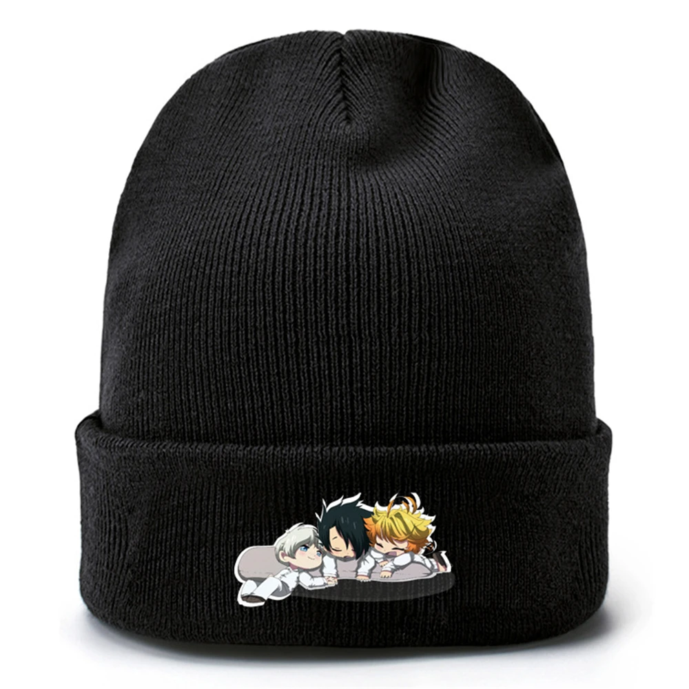 Il Cappello Lavorato A Maglia Con Stampa Neverland Promessa Autunno Inverno Cartoon Bouncy Cap Unisex Kids Outdoor Keep Warm Leisure Knit Hats Gifts