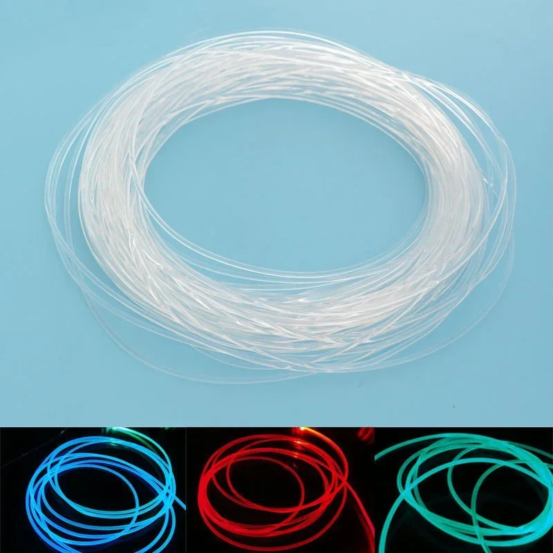 PMMA Side Glow Optic Fiber Cable 1.5/2/3/4mm Diameter Car Optic Cable Ceiling Lighting Lights LED Fiber Illuminator Engine