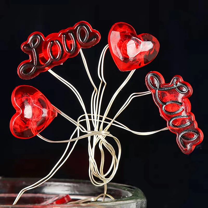

2M 20LED Red Heart String Light Garland Love Letter Fairy Light Wedding Party Home Decorations Anniversary Valentines Day Gift