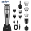 Sejoy 6 IN 1 Hair Trimmer for Men Electric Groin Hair Trimmer Cordless Beard Trimming Kit with Standing Charging Dock 1