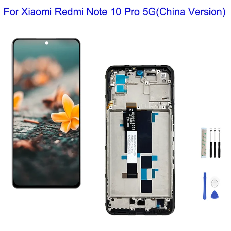 

Для Xiaomi Redmi Note 10 Pro LCD 5G китайская версия сенсорный экран Запасные части дисплей с рамкой полная сборка