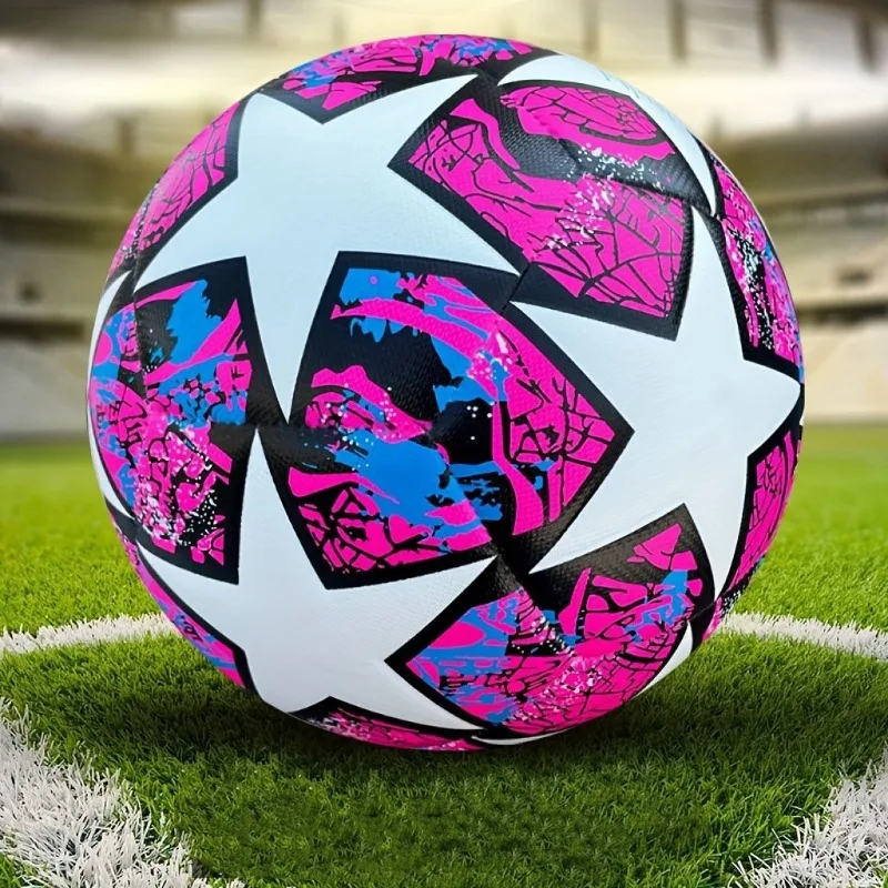 Soccer Ball Football Standard Size 5 Machine Sewn Ball PU Explosion-proof Material, Sports League, Outdoor Game, Football Training