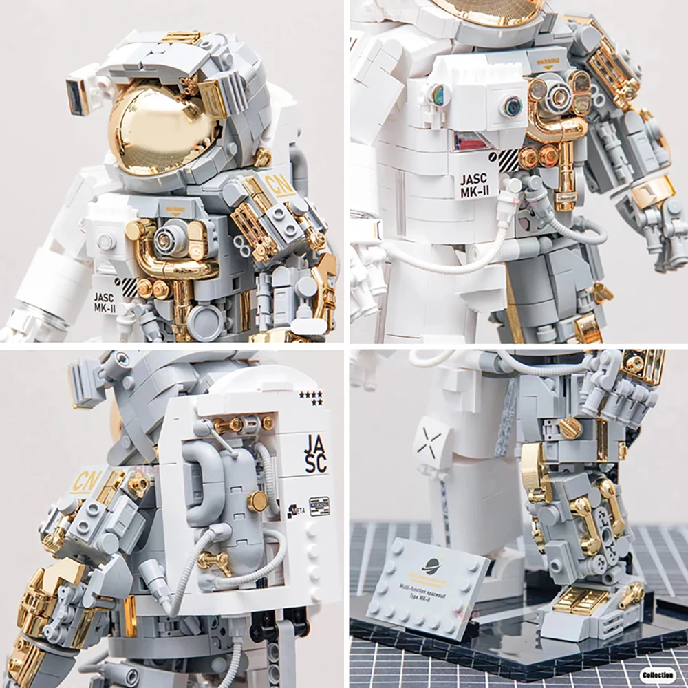 Spaceman Astronaut Blocks MOC Moduler Building Blocks Diy Puzzle Space  Explore Astronaut Adventure Brick Model Toys Christmas Gifts(900 Pieces) 