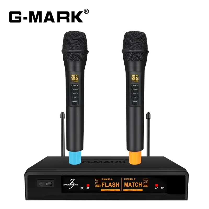 

Cross-Border Manufacturers One-to-Two Wireless Microphone FM Reverb Bluetooth Microphone Household KTV TV Speaker Universal