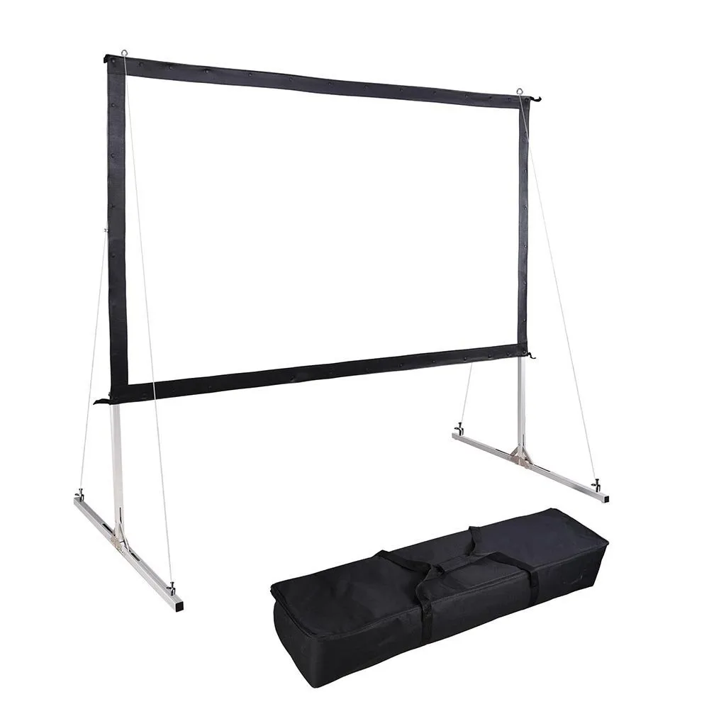 

Portable Outdoor Front and Rear Projection Fast Fold Projector Projection Screen 180 Inch 16:9 with Flight Case