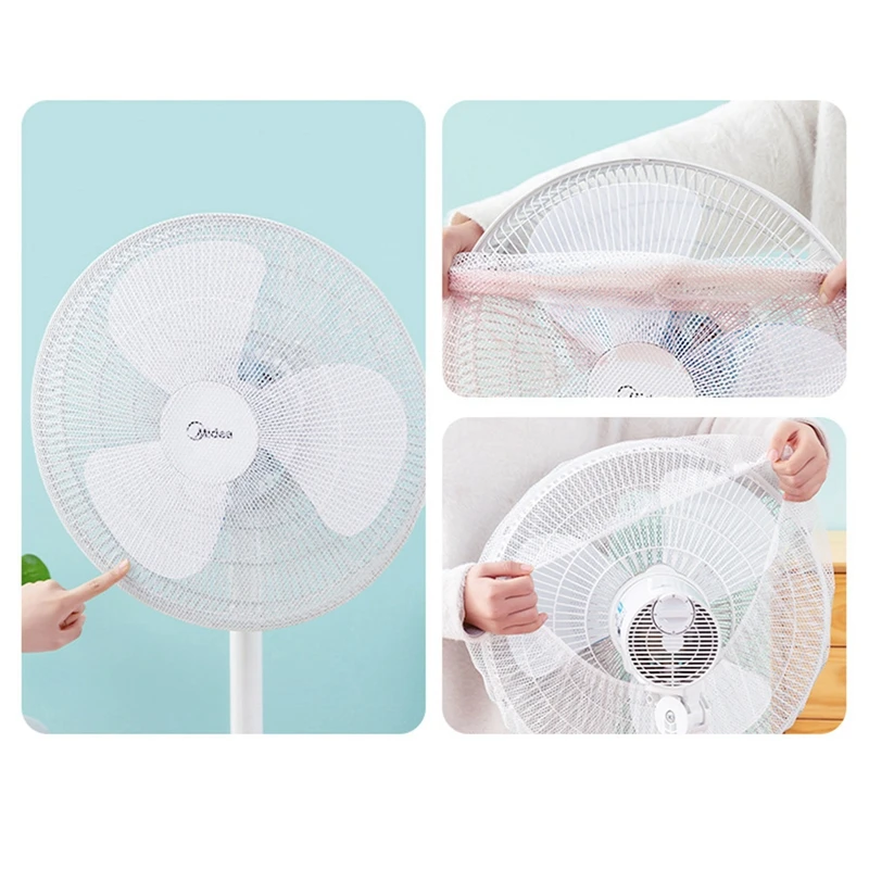 18 Inch Cartoon Pattern Fan Protection Covers Safety Cover Child Baby Anti-pinch Electric Net Mesh Fan Covers Dustproof