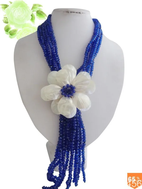 

classic. charm arrival long costume crystal jewelry beads and shell flower