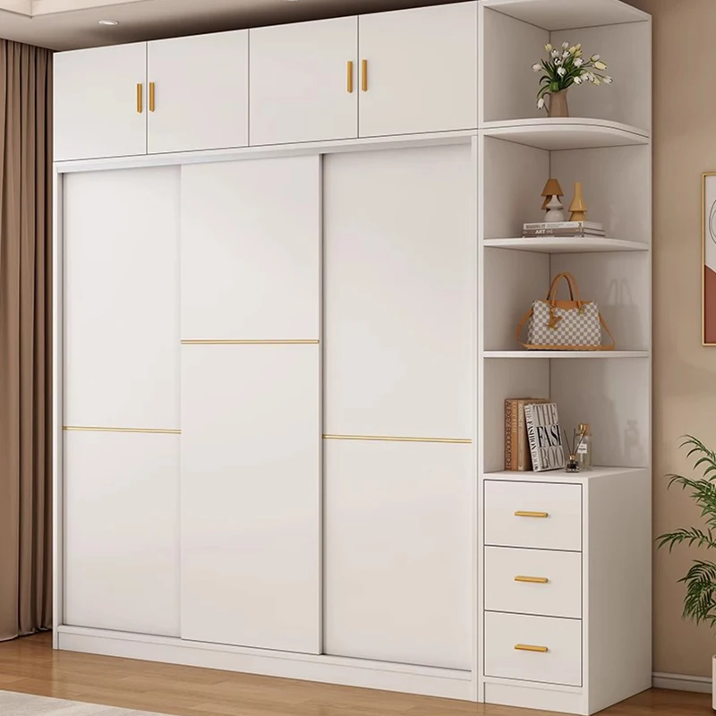 

White Luxury Closet Modular Minimalist Creative Nook Luxury Living Room Clothes Rack Design Dressing Armoire Modern Furniture