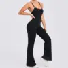 Yoga Set Backless Sleeveless One-piece Suit Female Rompers Quick Dry Sexy Yoga Clothes Workout Bodysuits Sports Jumpsuit Women 2