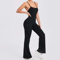 Yoga Set Backless Sleeveless One-piece Suit Female Rompers Quick Dry Sexy Yoga Clothes Workout Bodysuits Sports Jumpsuit Women 2