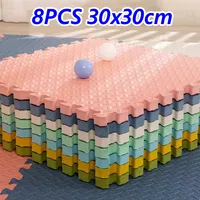 Baby Game Mat 8PCS 30x30cm Tatame Play Mats Thick 1.2cm Tatames Baby Mat Foot Mat Floor Mat Puzzle Mat Playmat Baby Playroom Mat 1