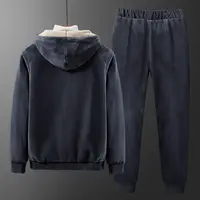 Sweat-shirt à capuche + pantalon 2 pièces ensembles hommes ensemble sport costume polaire épaissi vêtements de sport décontracté hommes survêtement hiver mâle survêtement 6
