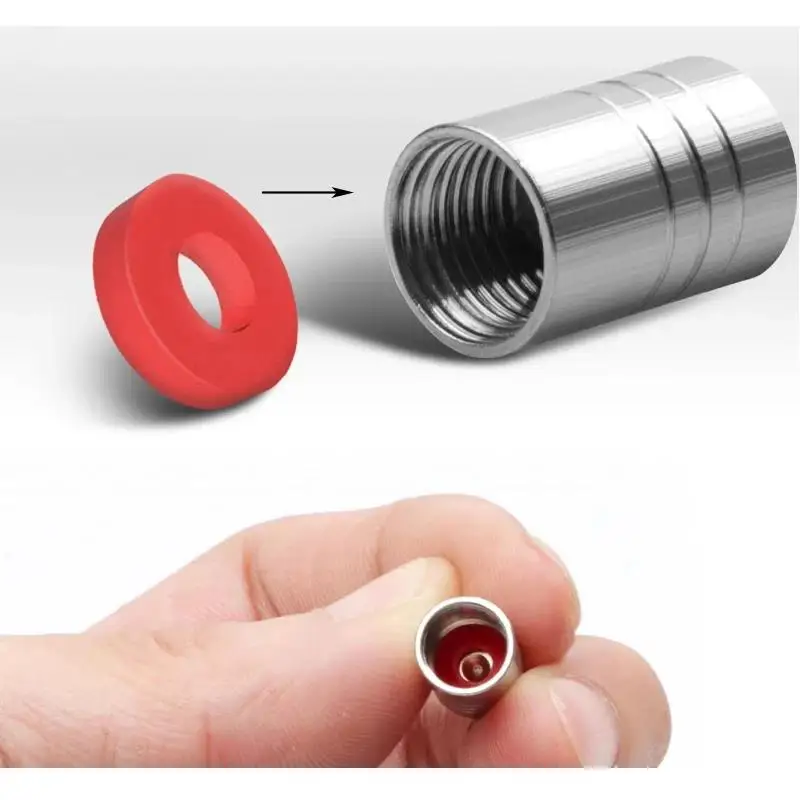 Sleek 4-Piece Car Wheel Tire Valve Caps Set - Premium Auto Accessories