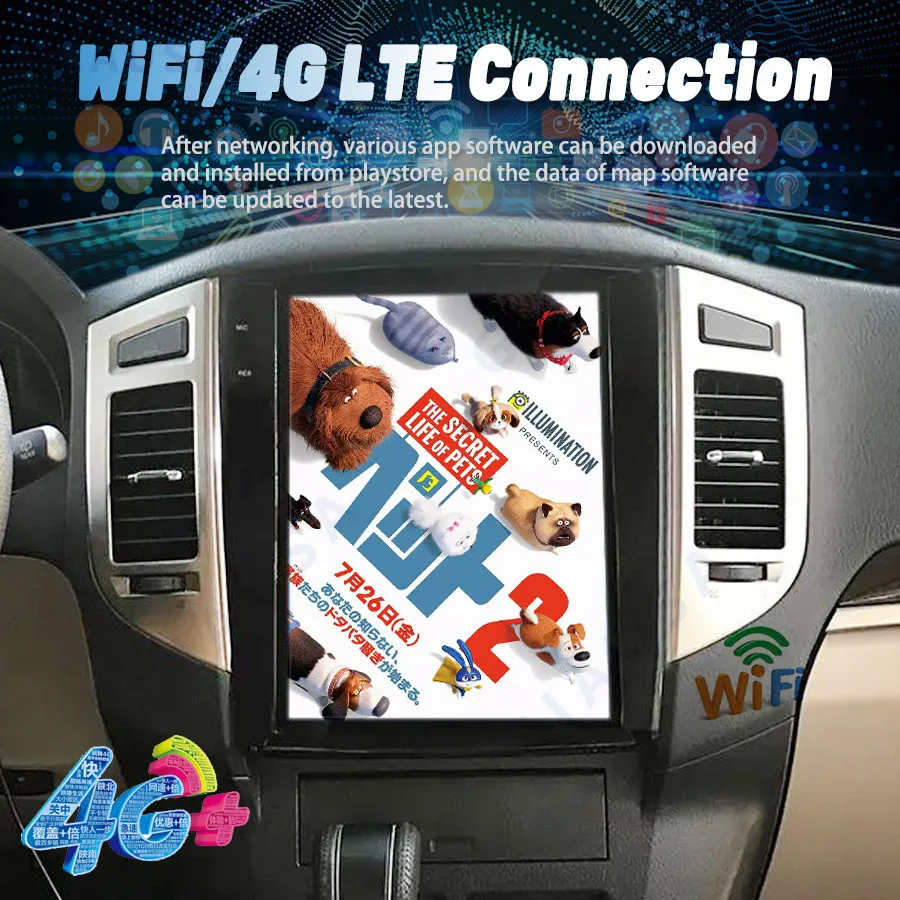 

Tesla Multimedia Screen PX6 Android 12 Car Radio Player For MITSUBISHI PAJERO V97 V93 Shogun Montero Car GPS Navigation CARPLAY