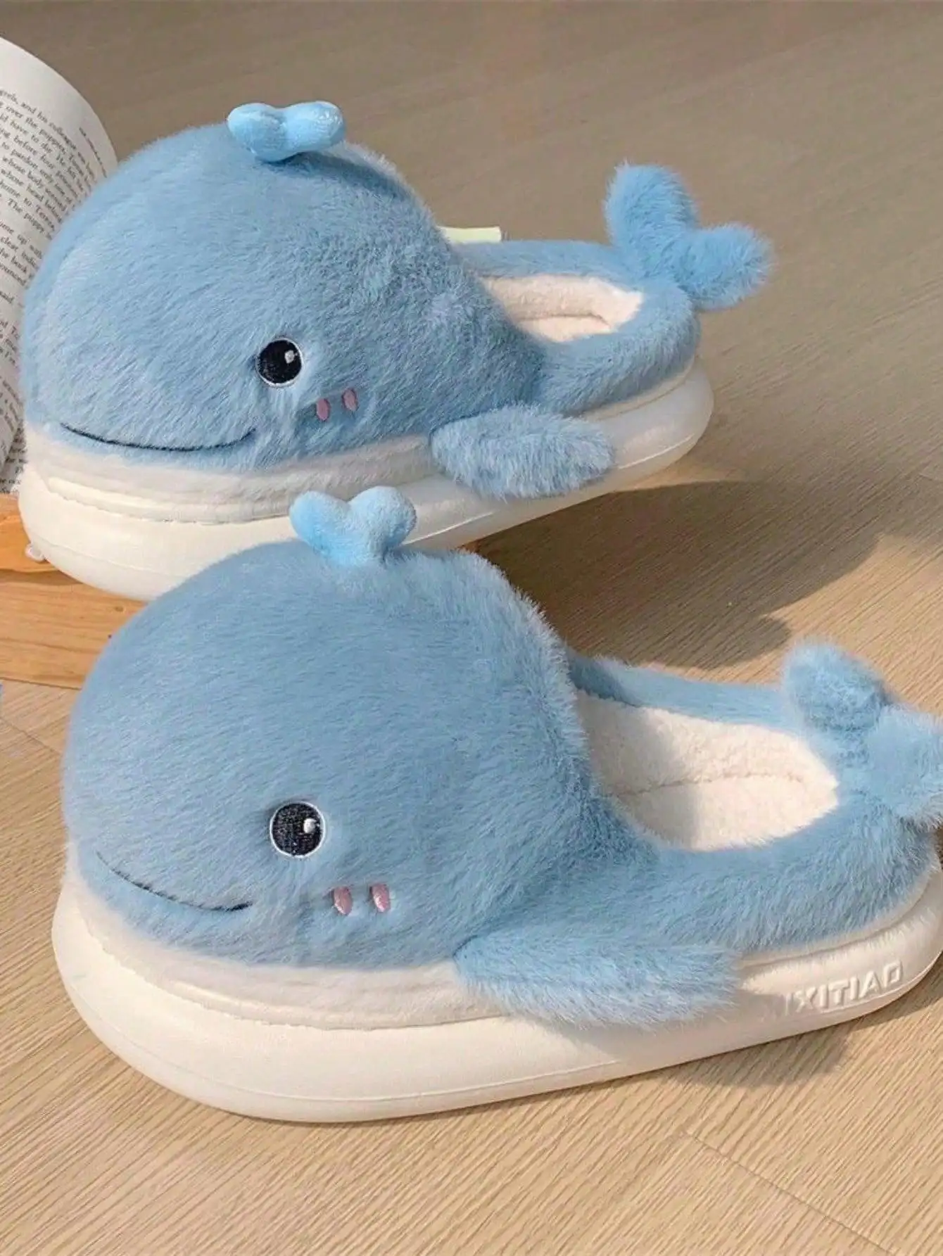 Kawaii Therapy Fuzzy Whale Comfy Slippers - Special Edition