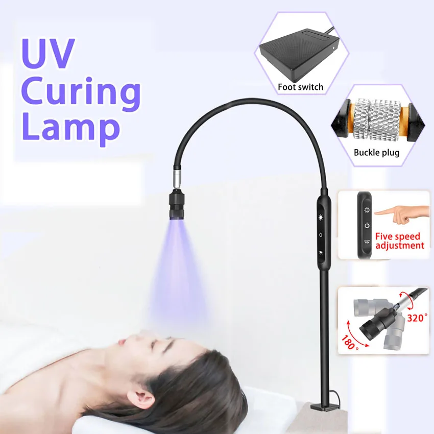 Touch desktop adjustable 5W nail and eyelash ink curing lamp grafting eyelash beauty UV treatment lamp hair extension pedal