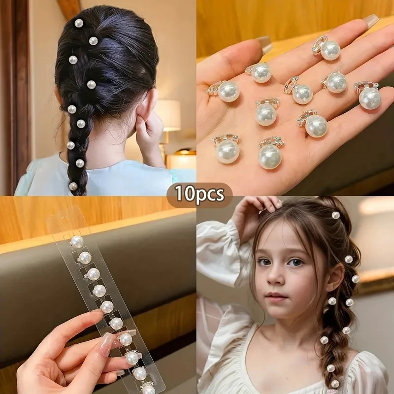 10 Stück Imitationsperlen-Haarspangen, eleganter, stilvoller Haarschmuck für Mädchen, perfekte tägliche Hochzeiten, besondere Anlässe, Kopfbedeckung
