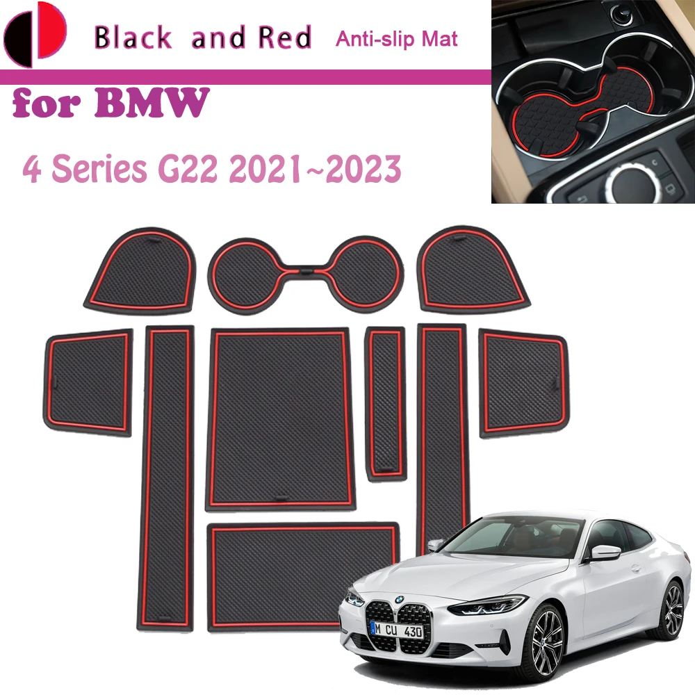 Rubber Door Groove Mat for BMW 4 Series BMW4 G22 2021 2022 2023 Cup Cushion  Gate Storage Slot Coaster Dust-proof Sticker Auto - AliExpress