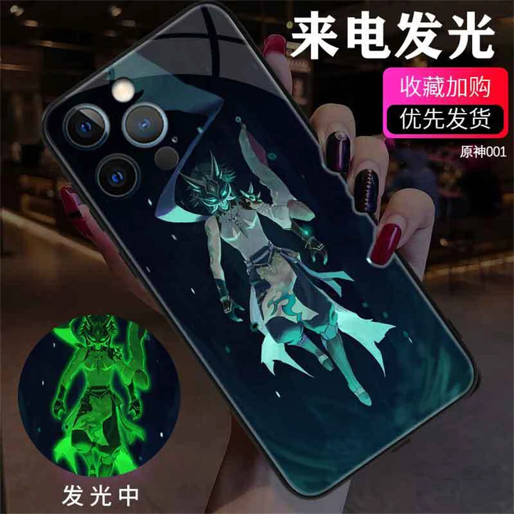 

Light Luminous Mobile Tempered Glass Phone Case Game Role Shell Cover For Huawei Nova 9 8 7 SE Pro Honor 50 Pro P50 40 30 Mate 4