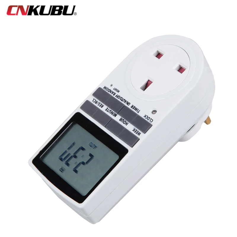 EU Electronic Digital Timer Switch US FR BR Plug Kitchen Timer Socket Outlet 230V 110V 7 Day 12/24 Hour Programmable Timing 5