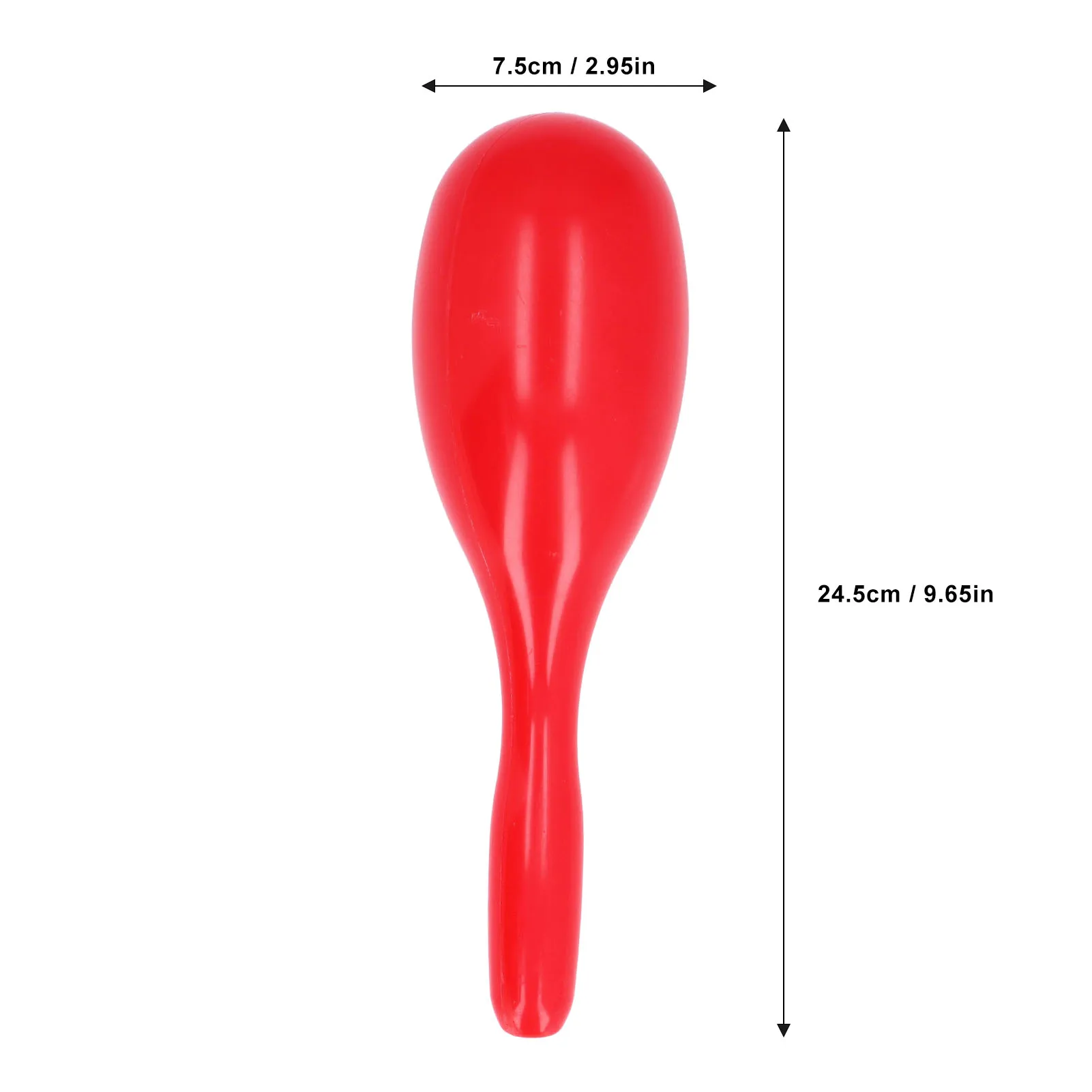 2Pcs Music Maracas Oval Shaped Plastic Hand Percussion Rattles Music Instrument for KTV Party Kindergarten