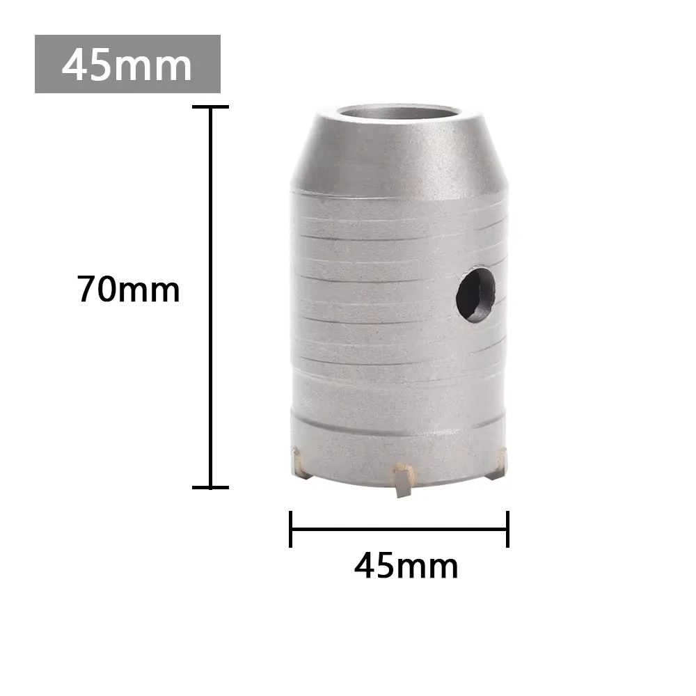Premium 30-150mm Concrete Wall Hole Saw with Round Shaft for SDS Plus Hammer Drills