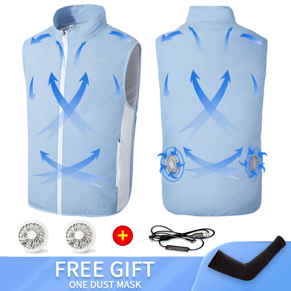 Air Conditioning Clothes Cool Vest Usb Fan Cooling Hiking Vest Men