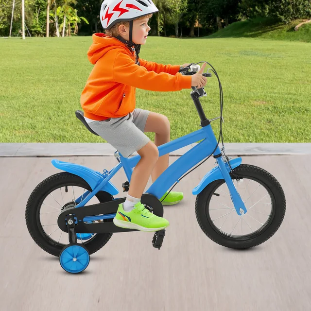 22268-c49900.jpg Kids' Bikes for 3-7 Years Boys/Girls| Blue/White/Red/Yellow Children's Bicycle w/ Training Wheels,Bell,Mudguard