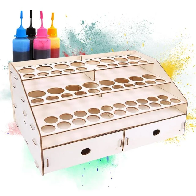 Paint Storage Holder Pigment Organizer Portable Paint Brush Organizer Rack  With Large Capacity Craft Paint Storage Rack Stand - AliExpress