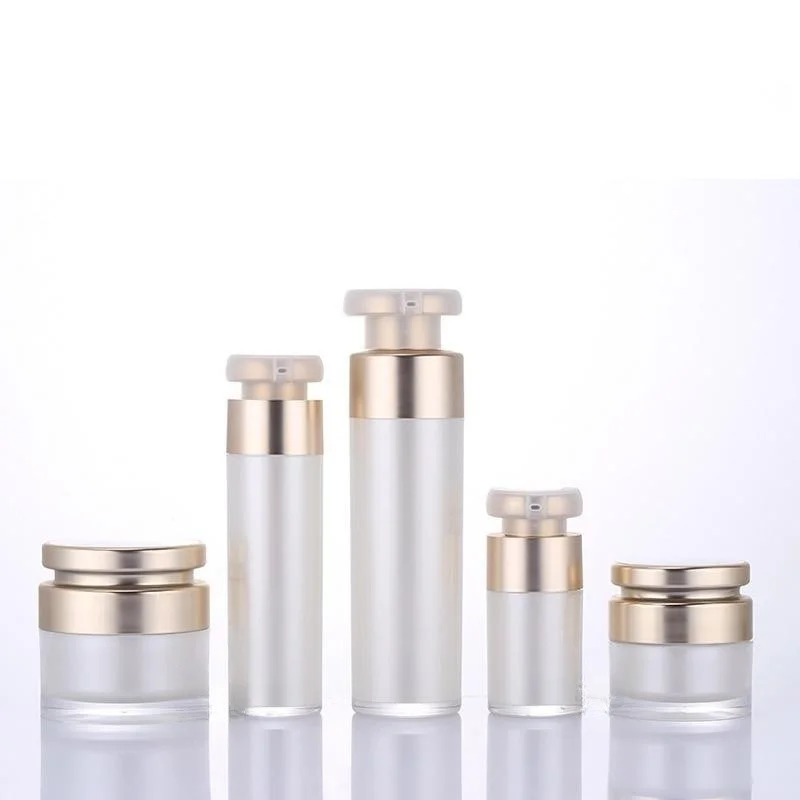 

30g 50g Cosmetic Jar Acrylic Lotion Vacuum Emulsion Bottle Press Cream Cream Pot Sample Vials Airless Makeup Container 15-100ml