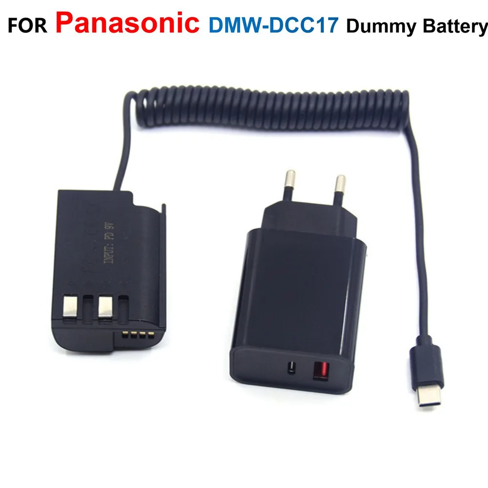 

DMW-DCC17 DC Coupler DMW-BLK22 Dummy Battery+PD Charger USB C Power Adapter Cable For Panasonic Lumix GH6 GH6L GH5II DC-S5 S5K