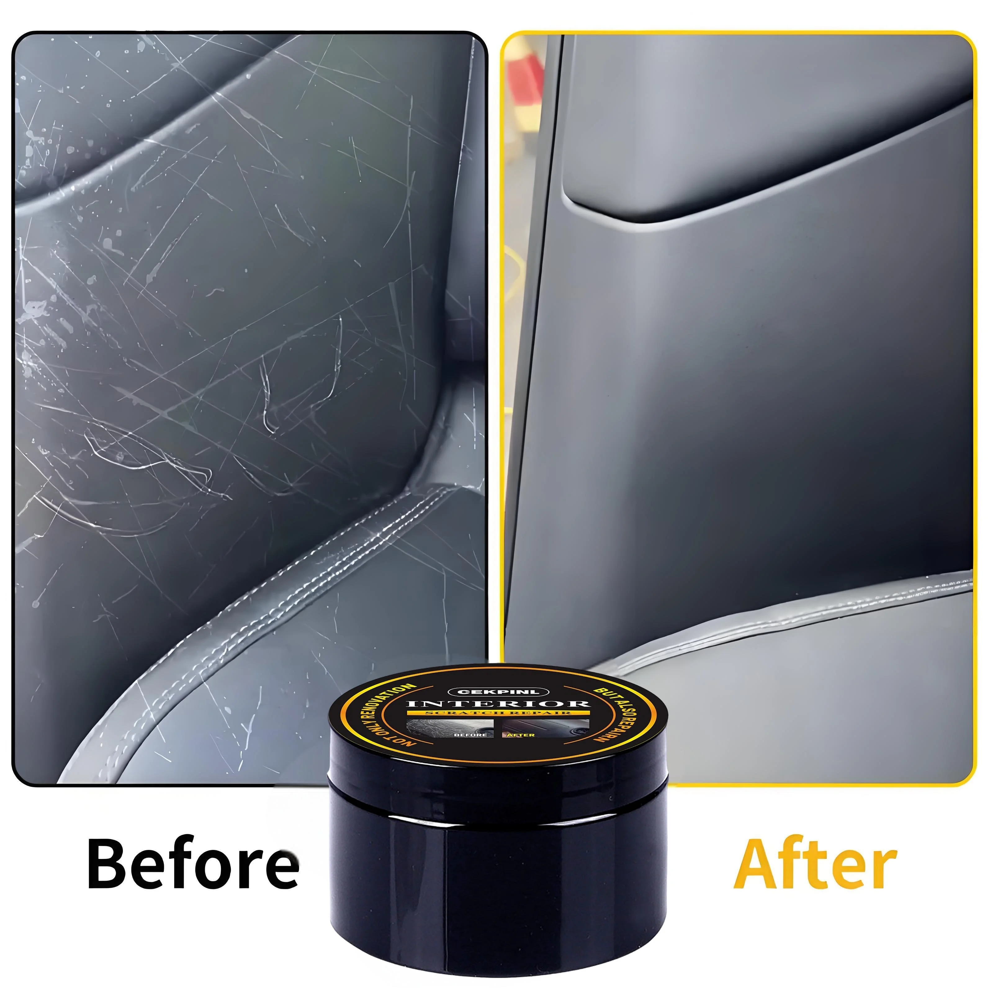 Car Interior Plastic Restoration Kit - Scratch Repair & Maintenance，Tire Protector & Shine，Anti-Aging Maintenance 4