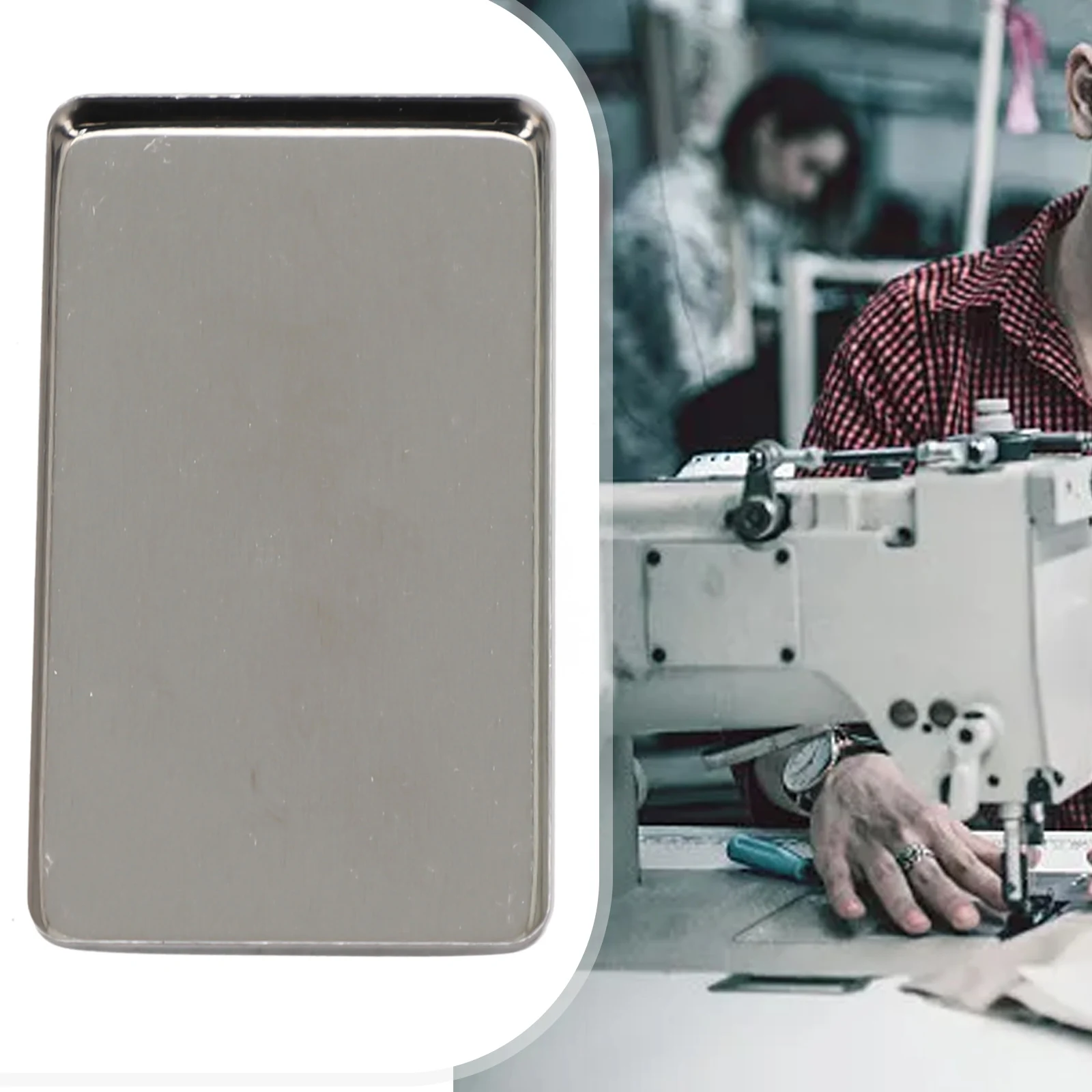 Black Rectangle Sewing Needle Storage Case Magnetic Embroidery Needles Holder Buttons Pins Workbox Box For iron Material