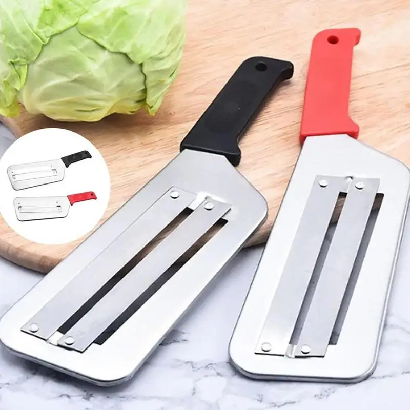 

Stainless steel double layer slicer Kitchen Vegetable Knife Chopper Slicer Shredder Manual Cabbage Lettuce Cutter Kitchen Gadget