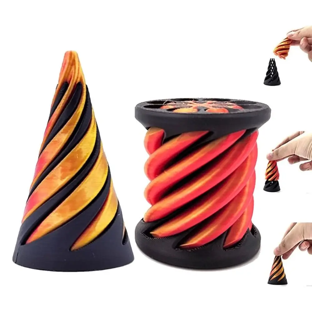 Intelligence Development Spiral Cone Fidget Toy Math Games Decorative Ornaments Helix Screw Toy Impossible