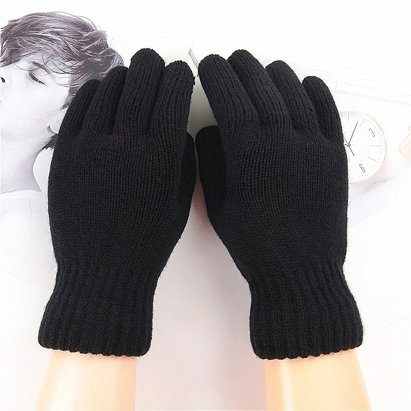 Verdickte gestrickte Touchscreen-Handschuhe für Herren für den Winter, zum Radfahren im Freien, zum Schutz vor Kälte und für Wärme – Detail 12