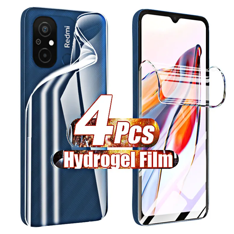 Pellicola Idrogel Trasparente 4-1 Pz Gel Per Xiaomi Redmi 12C Proteggi Schermo Per Redmi 12 4G 5G A2 A2 A2 + A2Plus Non Glass Case Back
