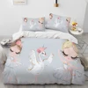 Cartoon Cute Ballet Girl Ballerina Comforter Bedding Set,Duvet Cover Bed Set Quilt Cover Pillowcase,Queen Size Bedding Set Kids 6