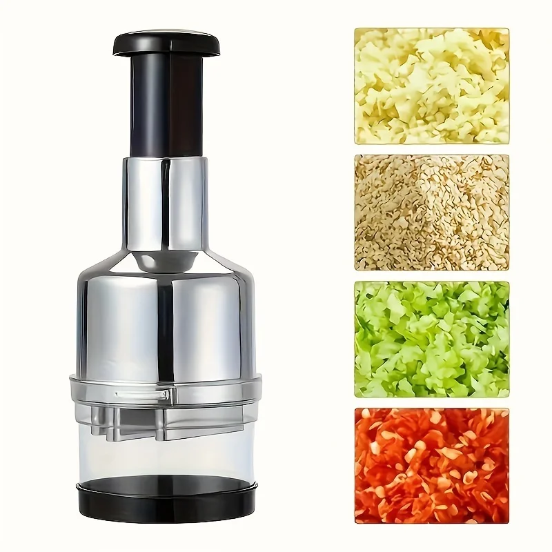 Description Picture 4 of item1pc,hot Selling  Manual Garlic Press and Food Chopper, Vegetable and Onion Slicer, Mini Grinder, Kitchen Tool