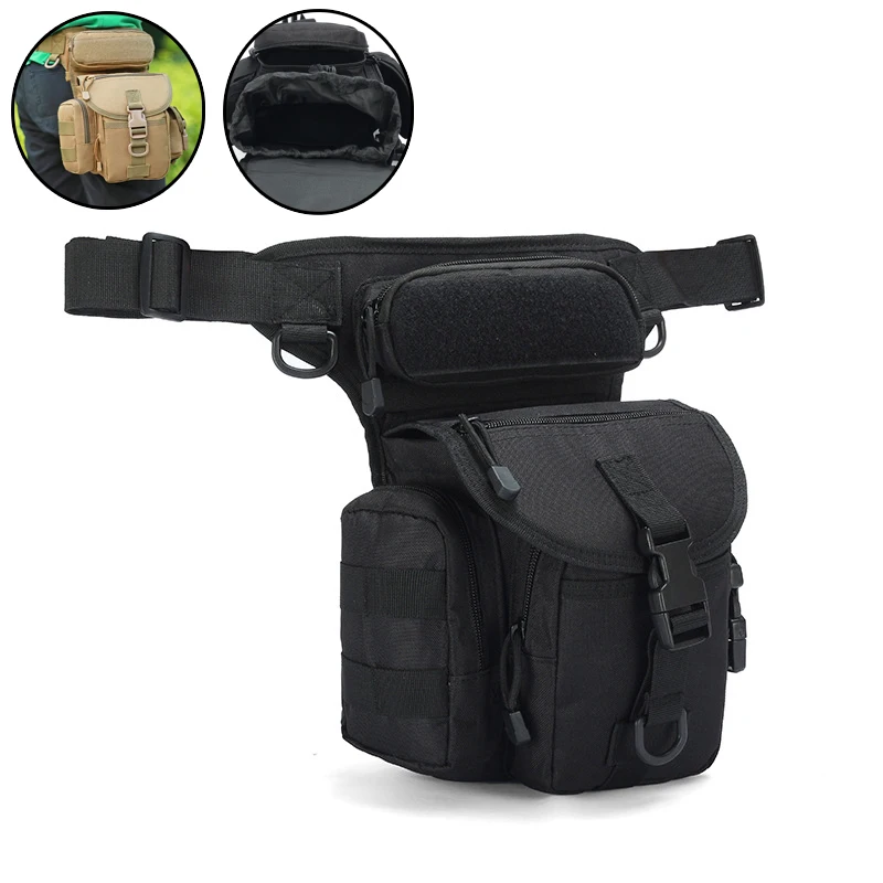 

Military Tactical Drop Leg Bag Tool Fanny Thigh Pack Hunting Bag Waist Pack Motorcycle Riding Men Military Waist Packs