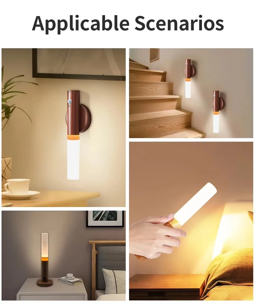 2PACK Luce Notturna Con Sensore Di Movimento, Illuminazione Per Scale A Led Che Cambia Rgb Per Stanza Dei Bambini 94301939