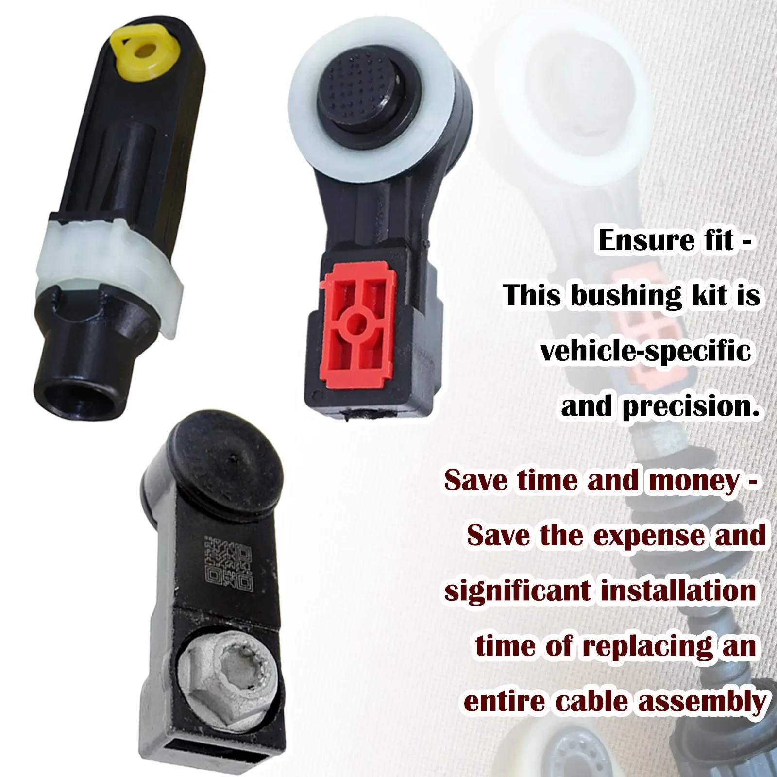 Gearbox Shift Lever Cable End Linkage Connector Adapter Selector Buckle Transmission Shifter Repair Kit Shift Cable Bushing Replacement Parts For Nissan Audi Skoda Seat VW Polo