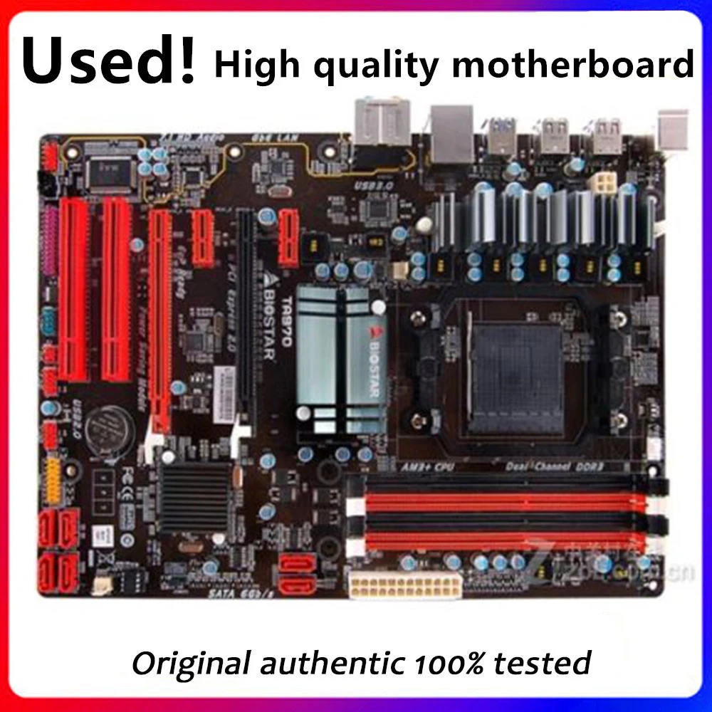 For Biostar TA970 Motherboard Socket AM3+ DDR3 32GB For AMD 970 FX Original Desktop Mainboard M5A97 SATA III Used Mainboard