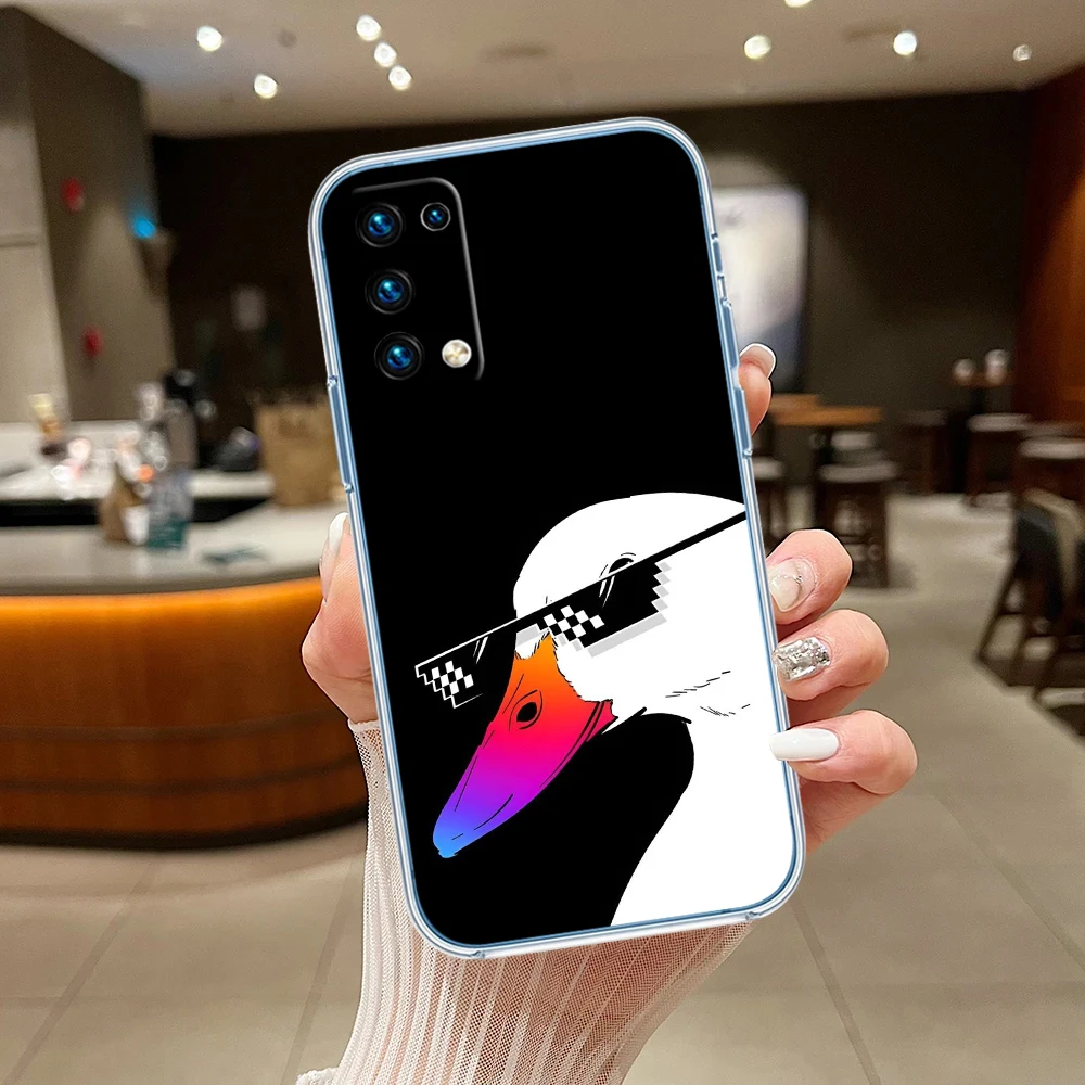 Cartoon Duck Transparent Phone Case