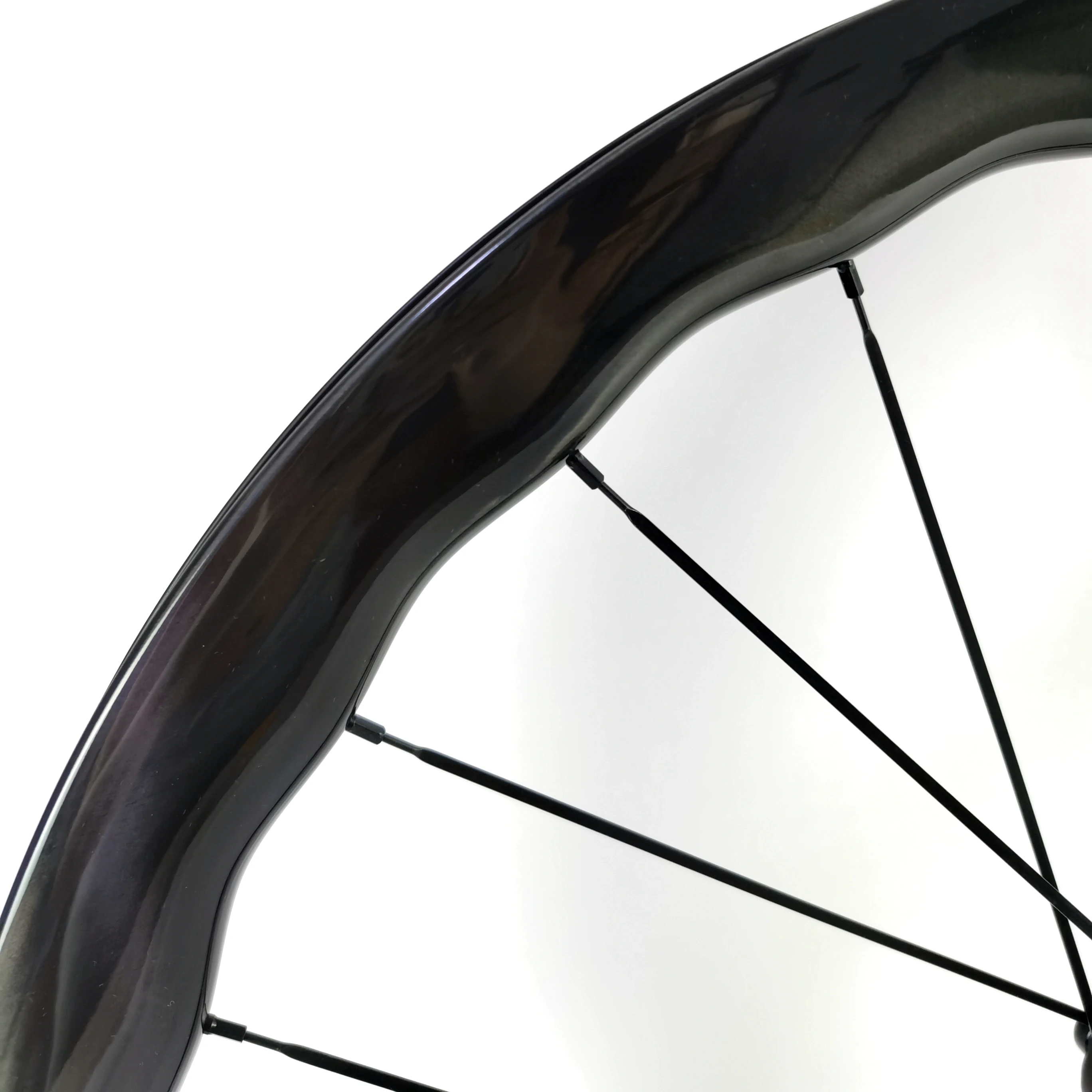 SUPERteamカーボンファイバー三本スポークフロントタイヤロードバイク