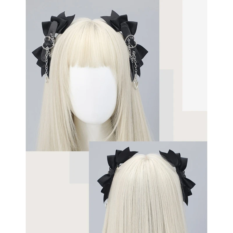 

Bows Hair Clip Punk Hair Bows Barrettes Bowknot Hair Clip Bow tie Hairpin 40JC