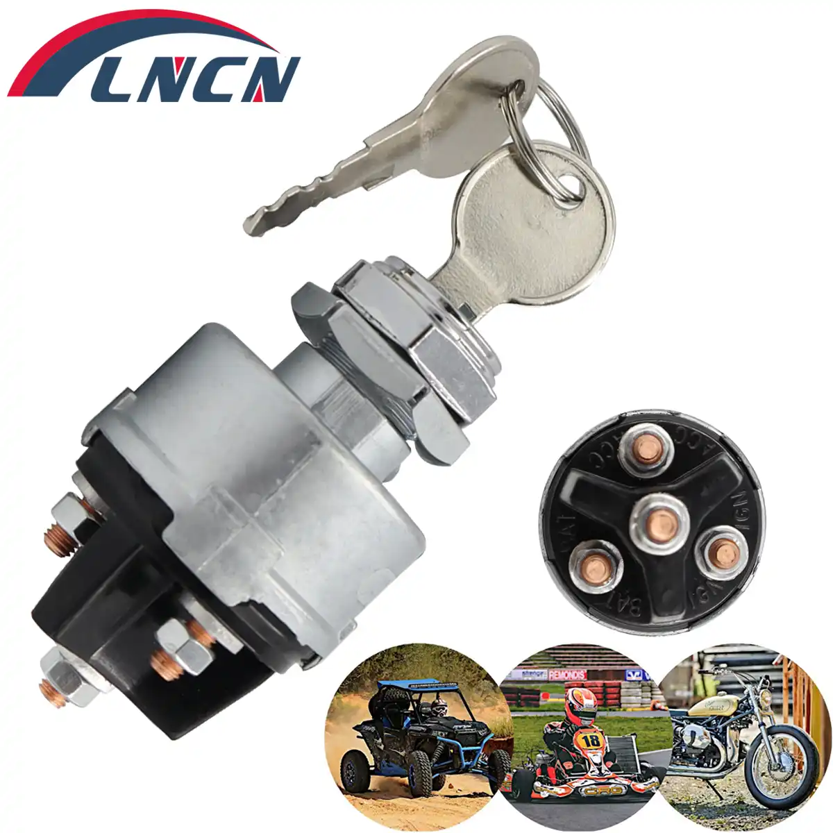 Motorstartschakelaar, ontstekingsschakelaar, 12 V, 12 V, universele