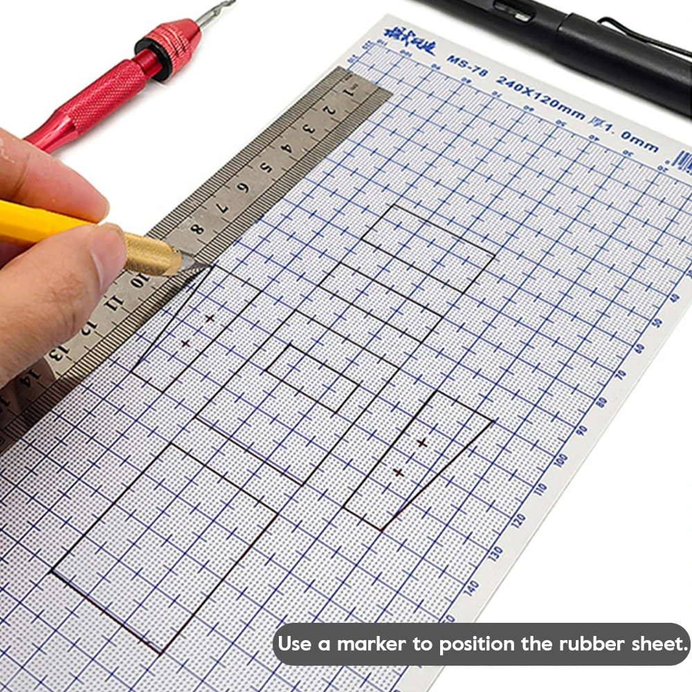 모델링용 ABS 보드(0.3/0.5/0.8/1.0mm 두께) 스케일 마킹이 있는 모델 DIY 시트