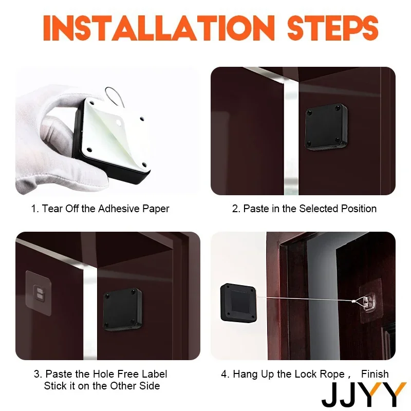 Automatic Perforation-free Door and Closet Drawer Sliding Door Closers with Hook Quick Installation for Automatic Closing door closer