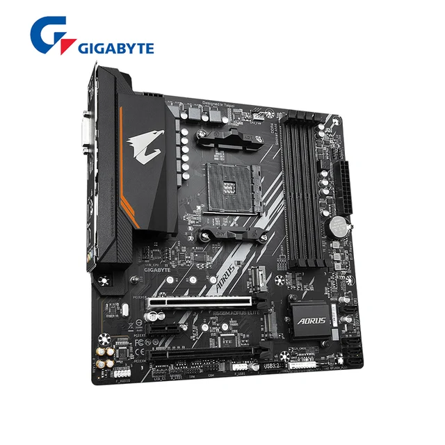 GIGABYTE GA B550M AORUS ELITE New Micro-ATX AMD B550 DDR4 4733(O.C.)MHz M.2 USB3.2 128G  Double Channel Socket AM4 Motherboard 3